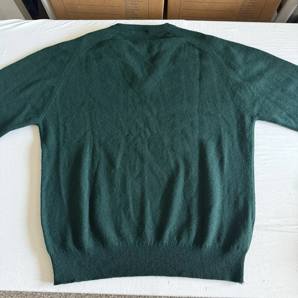 Vintage Lands' End Lambs Wool Sweater Mens XL Fisherman Coastal Made In England